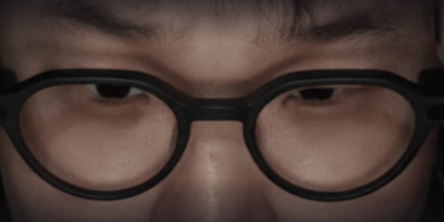 The developer wearing the Even Realities G2, seen close up through the lenses